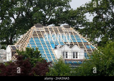 single-family house,residential building,construction site,redevelopment,germany,europe Stock Photo