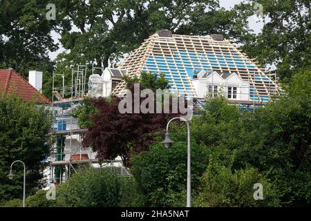single-family house,residential building,construction site,redevelopment,germany,europe Stock Photo