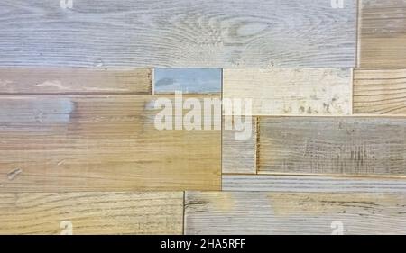 Light wood background panorama for background creation. Stock Photo