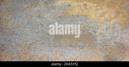 Panorama of the background of an old wall to create a background. Panoramic aspect of a facade plaster. Stock Photo