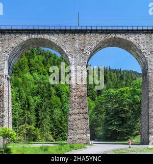 ravennabrücke of the höllentalbahn,breitnau,höllental,southern black forest,baden-württemberg,germany Stock Photo