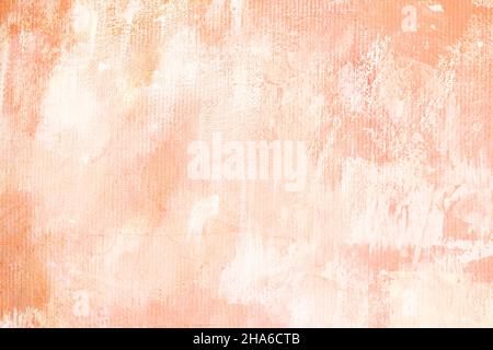Pastel colored abstract painting backdrop on canvas, pale rose pink grunge background or texture Stock Photo