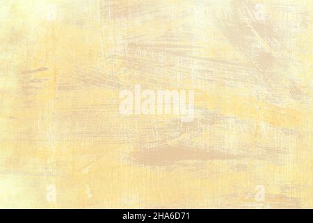 Pastel vanilla colored painted worn out backdrop, grunge background or texture Stock Photo