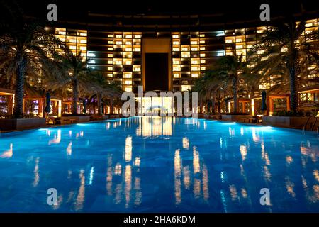 Cam Ranh, Khanh Hoa Province, Vietnam - December 3, 2021: Night at the five-star Radisson Blu Resort Cam Ranh in Cam Ranh, Khanh Hoa province, Vietnam Stock Photo