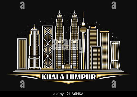 A Illustration vector background of Petronas Tower and Twin Tower ...