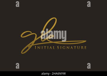 GK Letter Signature Logo Template elegant design logo. Hand drawn Calligraphy lettering Vector illustration. Stock Vector