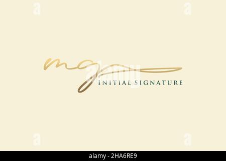 Initial MG Letter Logo Vector Template. Abstract Letter MG Logo Design.  Minimalist Linked Letter Trendy Business Logo Design Vector Template.  Royalty Free SVG, Cliparts, Vectors, and Stock Illustration. Image  144193354.