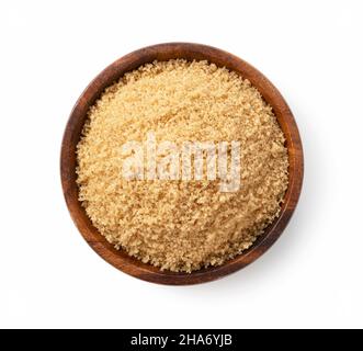 Sugar cubes of blanched sugar placed on a white background. View from directly above. Stock Photo