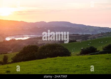 Sunset,sundown,sunsetting,golden light,rural,countryside,view,viewpoint