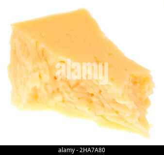 Broken cheese isolated on white background Stock Photo - Alamy