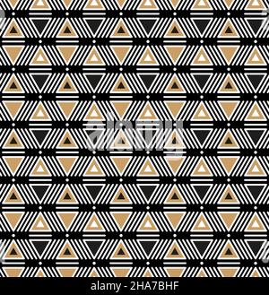 Abstract geometric American ethnic indigenous Seamless pattern with triangles. Stock Vector