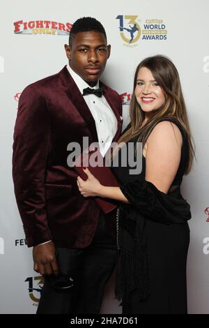 Las Vegas, NV, USA. 10th Dec, 2021. Wesley Santos, Moa Dern Santos,  Mackenzie Dern at arrivals for 13th Annual Fighters Only World MMA Awards,  Worre Studios, Las Vegas, NV December 10, 2021.