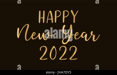 Hand sketched HAPPY NEW YEAR quote. Lettering for poster, sticker, flyer, header, card, advertisement, announcement.  Stock Vector