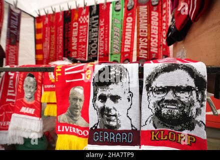 Liverpool Scarves For Sale Prior To The Match Stock Photo - Alamy