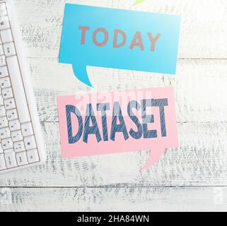 Conceptual display Dataset. Internet Concept collection of numbers or values that relate to a particular subject New Business Planning And Research Stock Photo