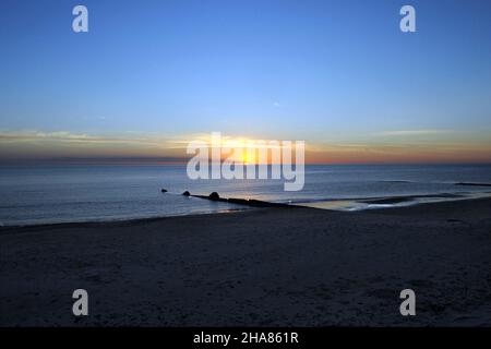 Sunset at Piriapolis Beach in maldonado. Stock Photo