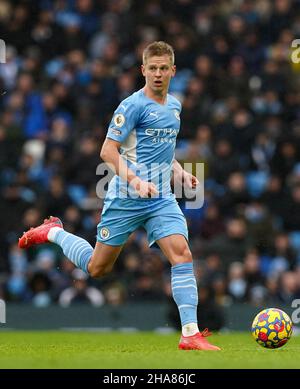 Oleksandr Zinchenko #11 of Manchester City during the game Stock