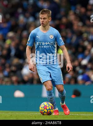 Oleksandr Zinchenko #11 of Manchester City during the game Stock