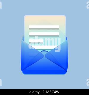 email vector illustration clean modern style Stock Vector