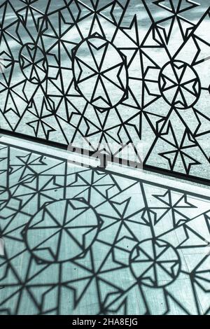abstract background with metal triangles Stock Photo