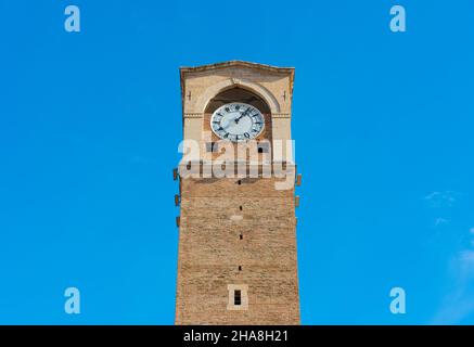 BUYUK SAAT KULESI (English: Great Clock Tower) is a historical clock tower in ADANA, TURKEY. Stock Photo