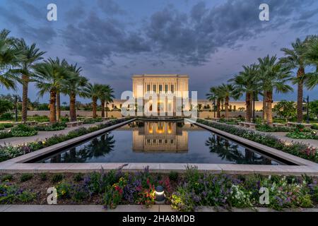 Latter Day Saints Temple in Mesa, Arizona Stock Photo