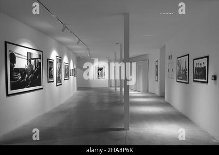 Photo Exhibition of Jean-Marie Périer at Centro Cultural La Malagueta, Malaga, Andalusia, Spain. Stock Photo