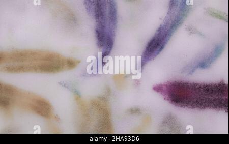 abstract watercolors ink on the sponge texture, full frame Stock Photo