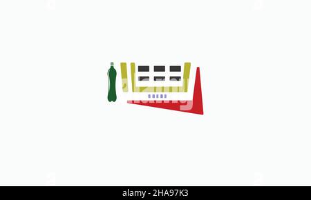 Vector set of cooking icons. logo designs of food Stock Vector