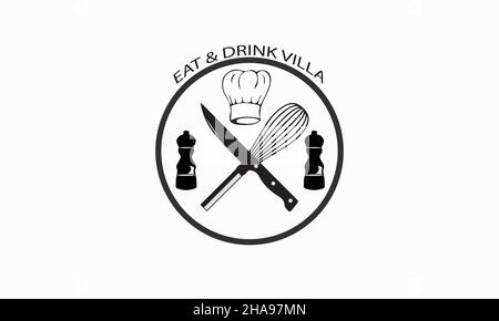 Vector set of cooking icons. logo designs of food Stock Vector