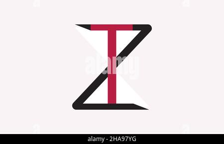 ZT Logo or TZ Logo Monogram Icon Vector Symbol Template Stock Vector