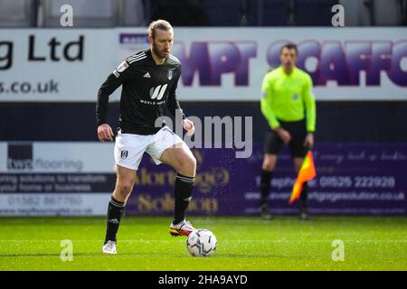 Luton, UK. 27th Nov, 2021. Tim Ream (13) of Fulham during the Sky Bet Championship match between Luton Town and Fulham at Kenilworth Road, Luton, England on 11 December 2021. Photo by David Horn. Credit: PRiME Media Images/Alamy Live News Stock Photo