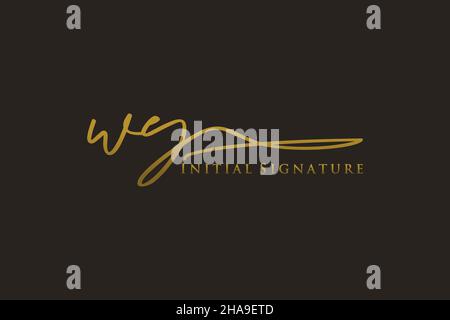 WY Letter Signature Logo Template elegant design logo. Hand drawn Calligraphy lettering Vector illustration. Stock Vector
