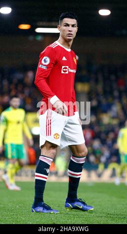 Norwich, UK. 11th Dec, 2021. Cristiano Ronaldo of Manchester United during the Premier League match between Norwich City and Manchester United at Carrow Road on December 11th 2021 in Norwich, England. (Photo by Mick Kearns/phcimages.com) Credit: PHC Images/Alamy Live News Stock Photo