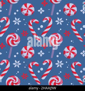 Hand drawn festive Christmas and New Year celebration related seamless vector pattern. Stock Vector