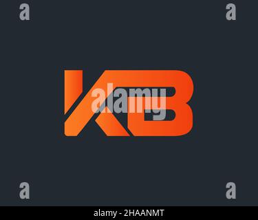 KB letter Type Logo Design vector Template. Abstract KB Letter logo Design Stock Vector
