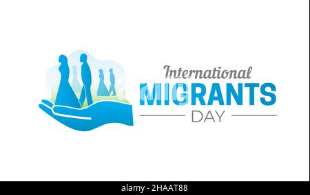 International Migrants Day Logo Icon Stock Vector
