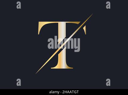 T Letter Logo Design. Luxury Letter T Logo Design vector. Fashion logo with T letter Stock Vector