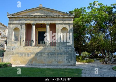 The Municipal Gallery of Corfu in People's Garden, Greece Stock Photo