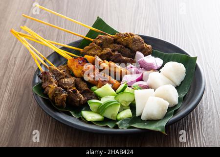 Malaysian satay, famous food in Southeast Asia. Stock Photo