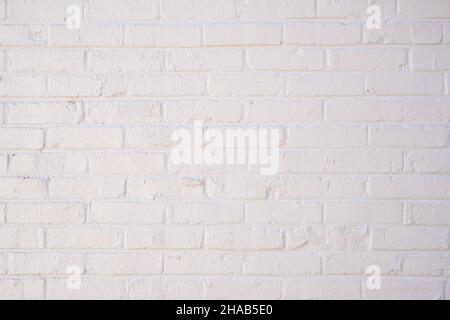 White brick wall texture background Stock Photo
