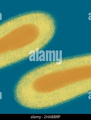 Abstract watercolor vector background blue with yellow spots, backdrop, template, vertical. Vector illustration Stock Vector