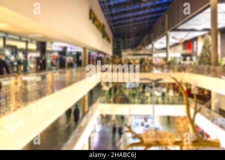 abstract blur and bokeh shopping mall and department store Stock Photo