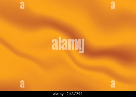 Silk orange background. Abstract vector pattern with copy space. Liquid wave texture, smooth drapery wallpaper. Wedding fabric, satin. Wavy design for Stock Vector