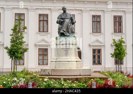 Statue of Felsoszopori Szily Janos catholic bishop in Szombathely, Hungary Stock Photo