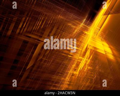 Tech perspective background - abstract 3d illustration with diagonal composition Stock Photo