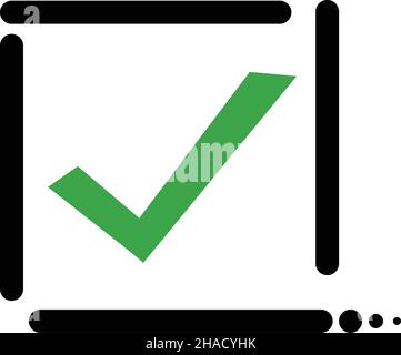 Suitable web icon for selected scenes, confirmation and business scenes. Unique vector data. Stock Vector