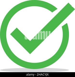 An icon that represents success or rightness. Stock Vector