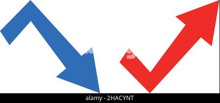 This web icon is perfect for representing a rise or fall in business sales. Stock Vector