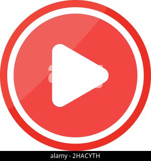 Play button used for videos and music. Stock Vector